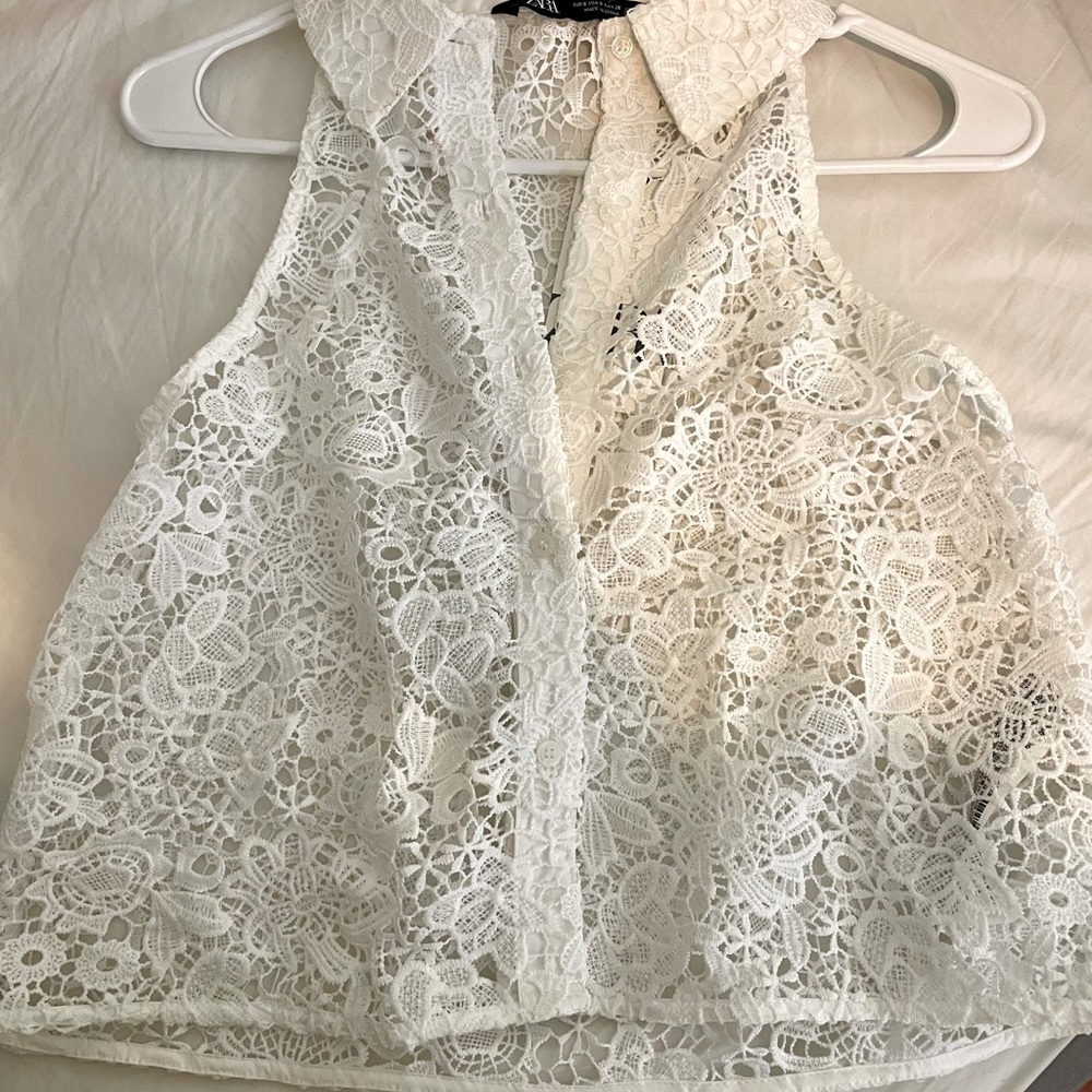 Zara lace crop top